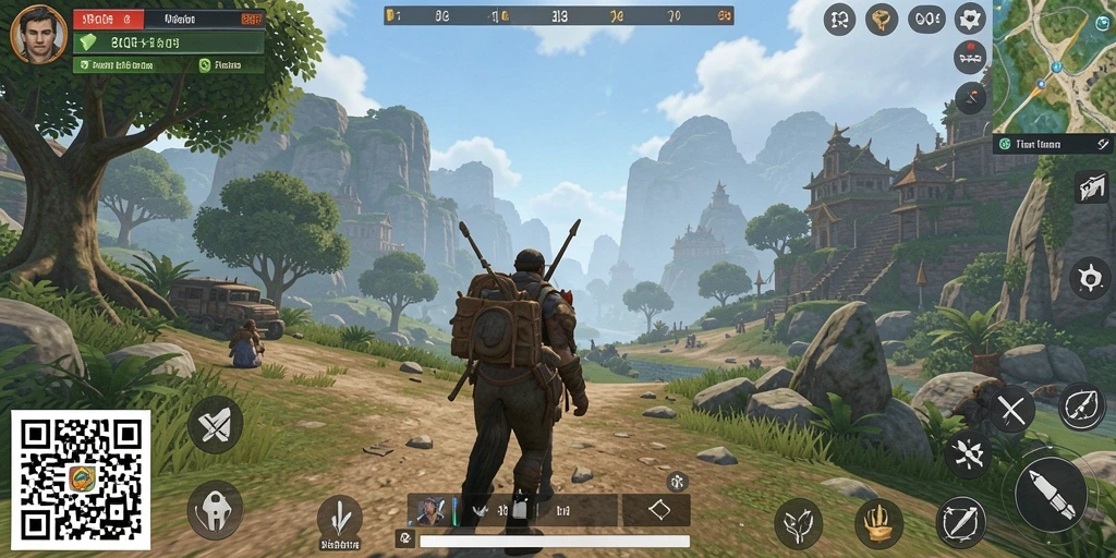 Gameplay 8QR menampilkan petualangan seru di dunia terbuka yang menakjubkan.