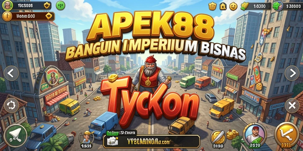 Tampilan gameplay APEK88 yang seru dan menantang proses pengelolaan bisnis.