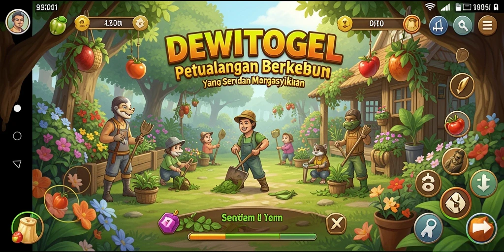 Gambaran gameplay DEWITOGEL dengan lahan pertanian yang subur.