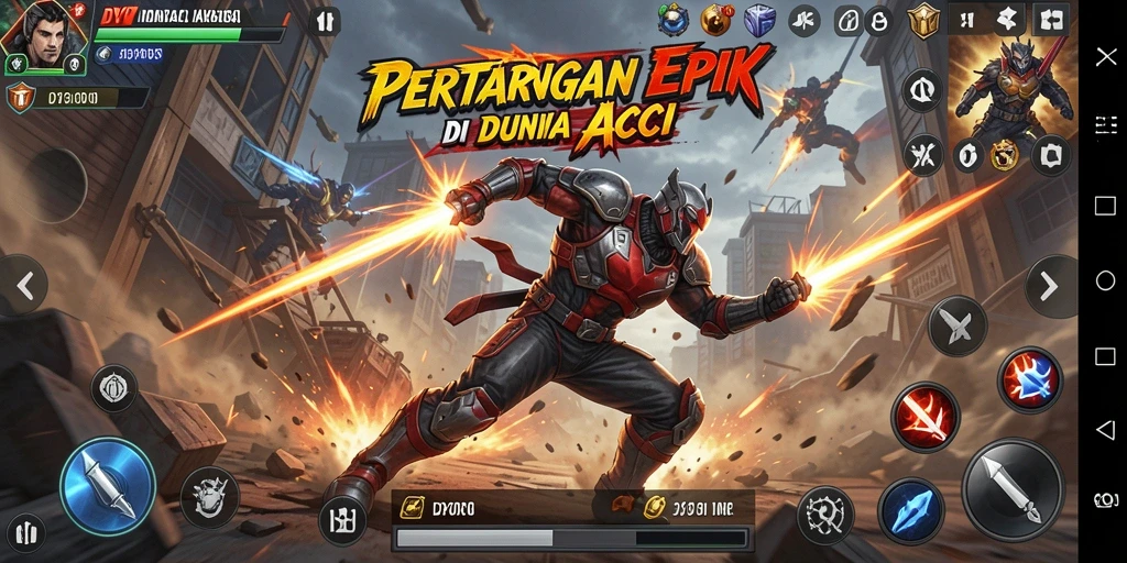 Screenshot gameplay DY01 yang menunjukkan pertarungan menegangkan.