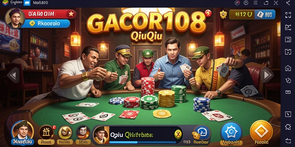 Gameplay seru QiuQiu GACOR108 dengan pemain lainnya.