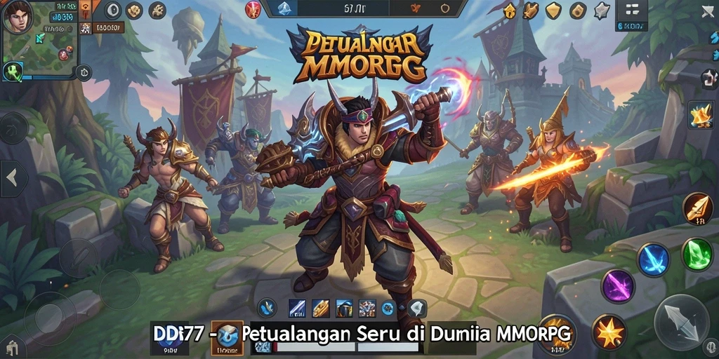 Tampilan gameplay seru dari IDR77 di dunia MMORPG.