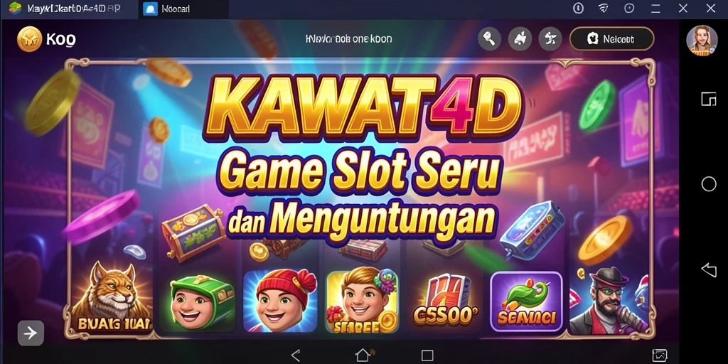 Tampilan gameplay seru KAWAT4D dengan berbagai mesin slot menarik.