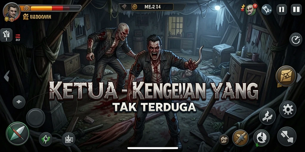 Tangkapan layar yang menampilkan suasana mencekam dari gameplay KETUA.