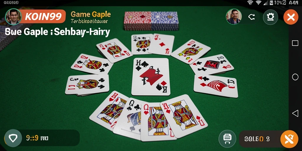 Screenshot dari gameplay Gaple yang seru dan menarik di KOIN99.