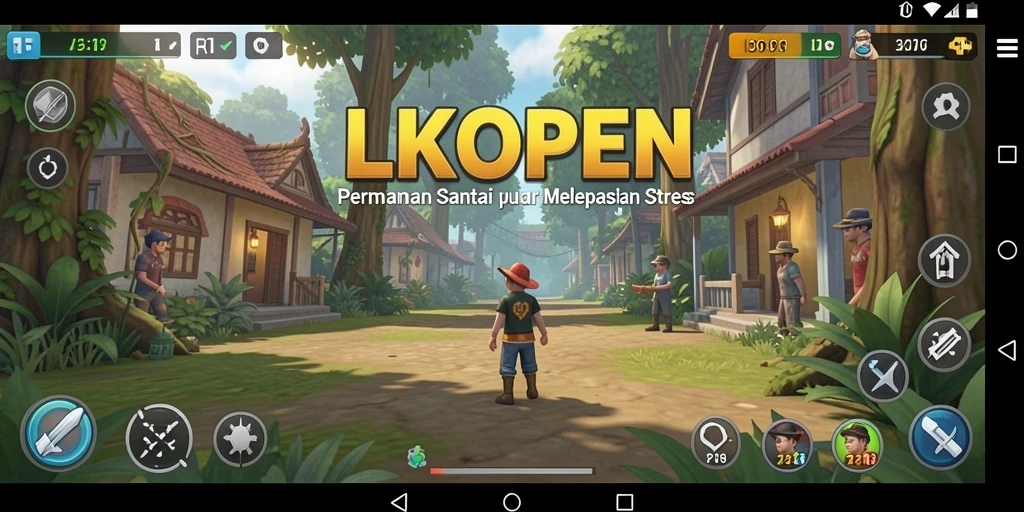 Screenshot gameplay LKOPEN menunjukkan keseruan bermain yang penuh warna.