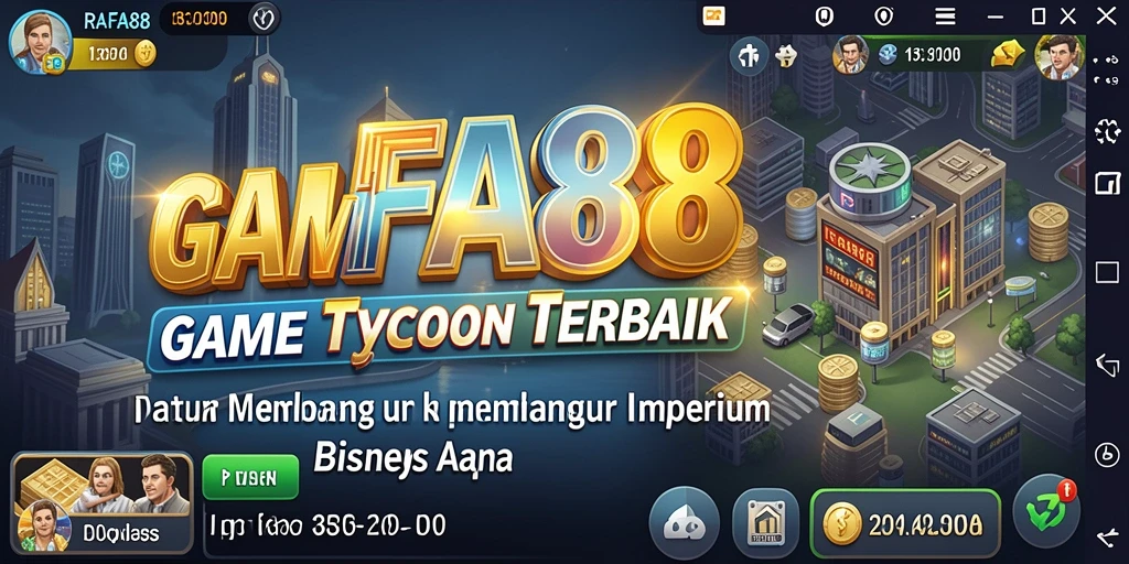 Screenshot utama RAFA88 menampilkan pemain membangun bisnis Tycoon.