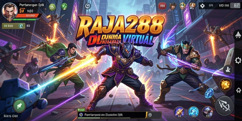 Tangkapan layar <strong>RAJA288</strong> menampilkan aksi pertarungan yang mendebarkan dengan grafis luar biasa.